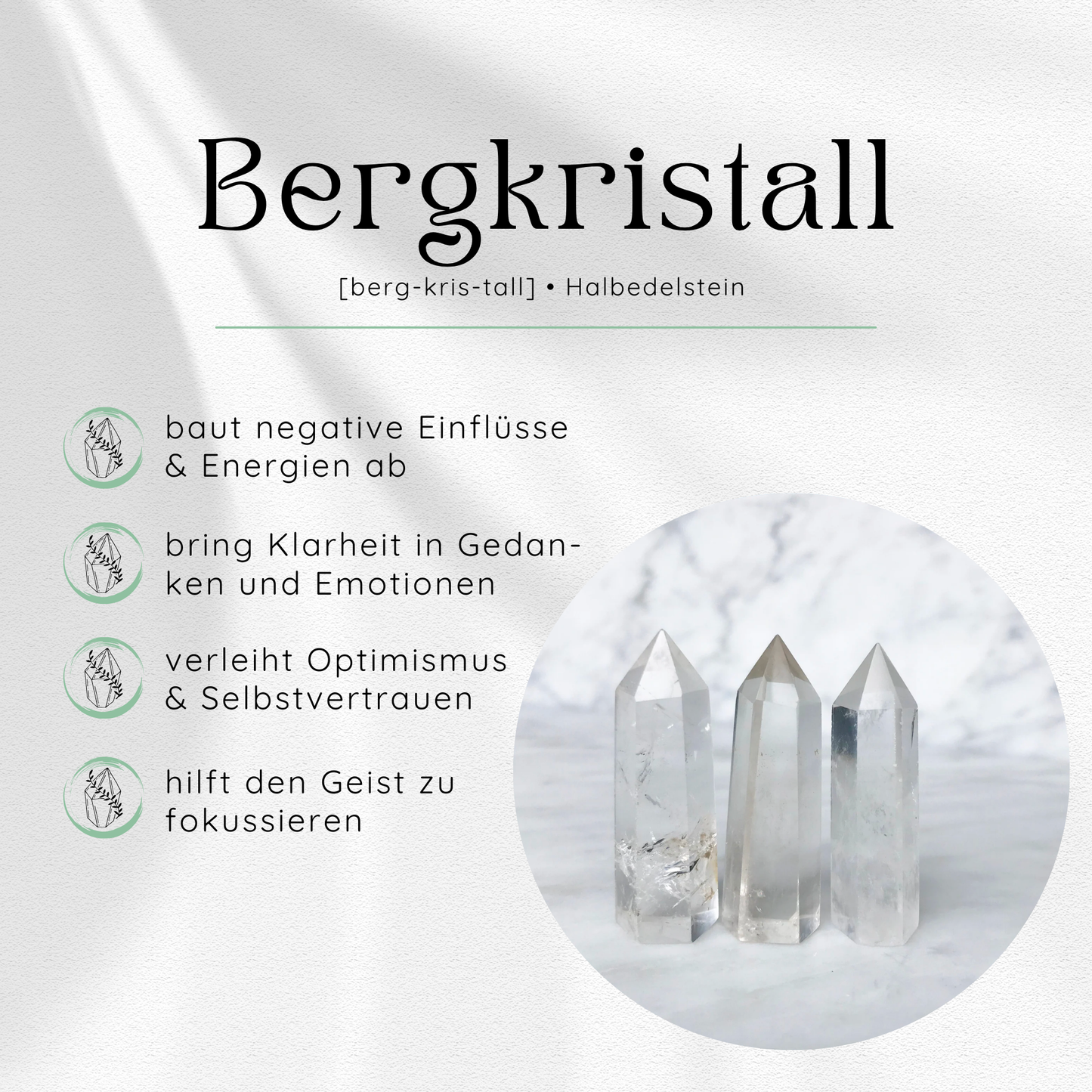 Ohrringe "FREYA" Bergkristall
