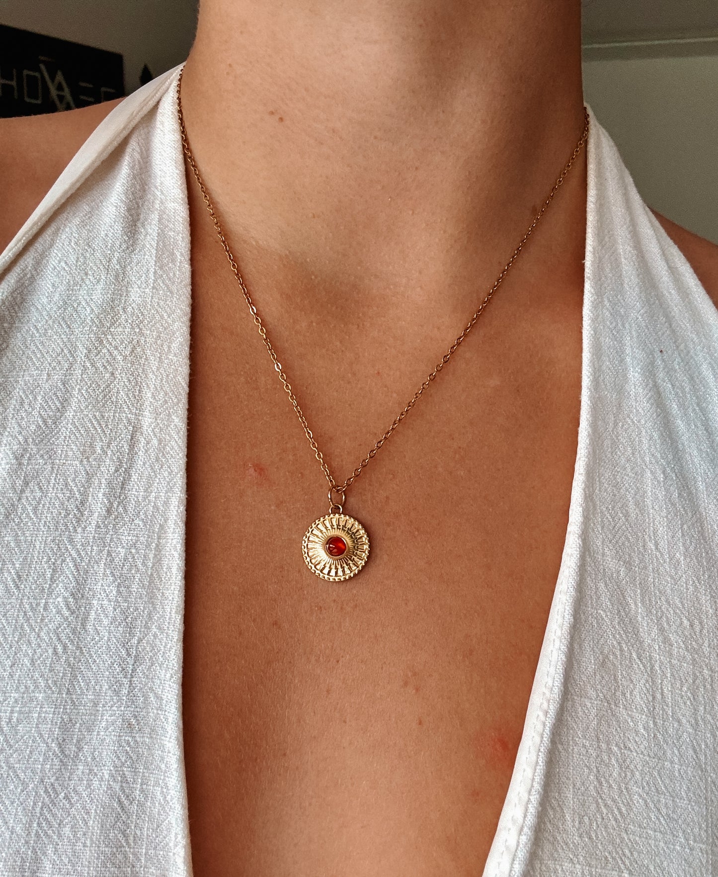 Karneol Kette "SOLUNA"