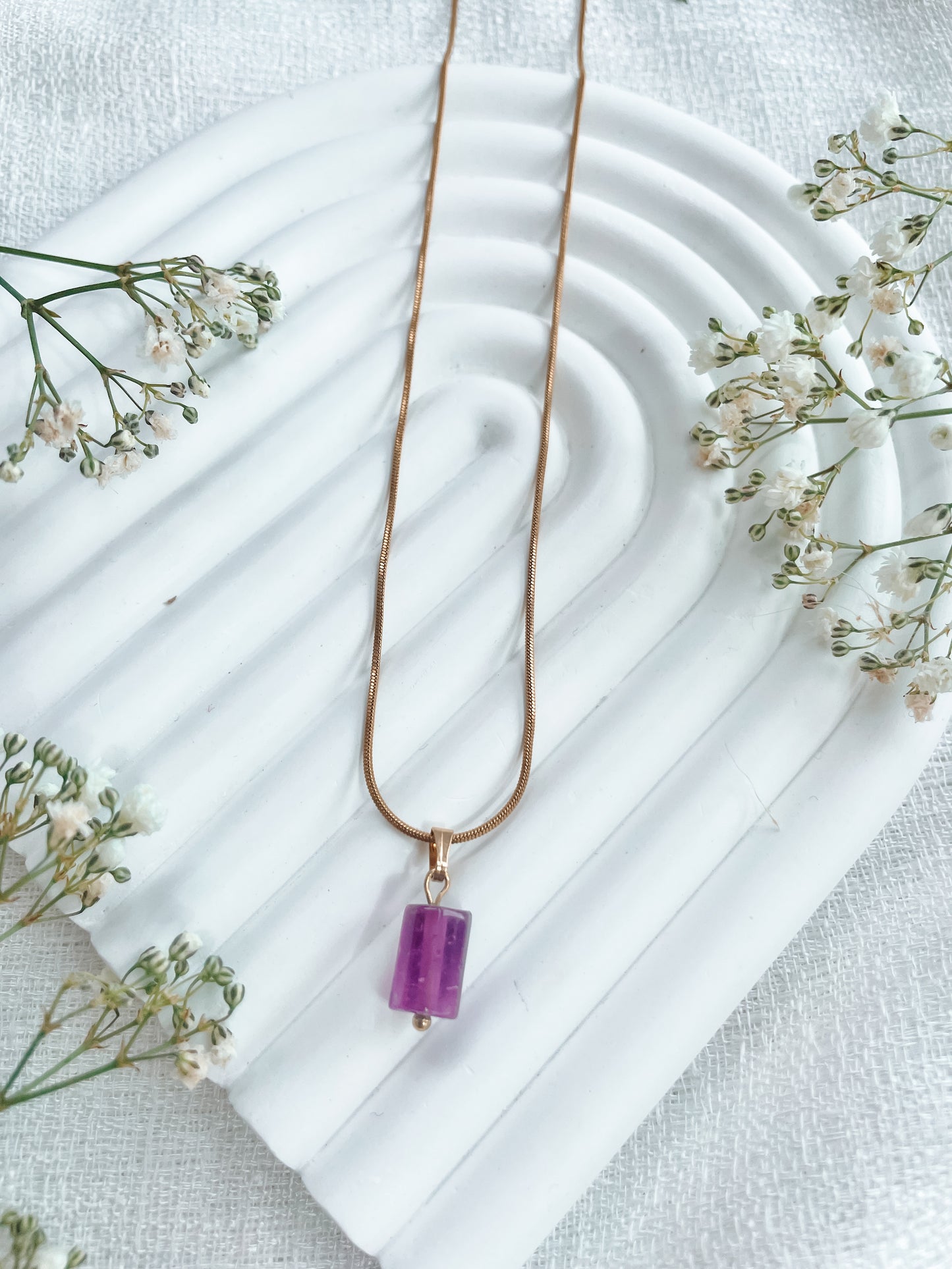 Halskette "LYRA" Amethyst 40cm