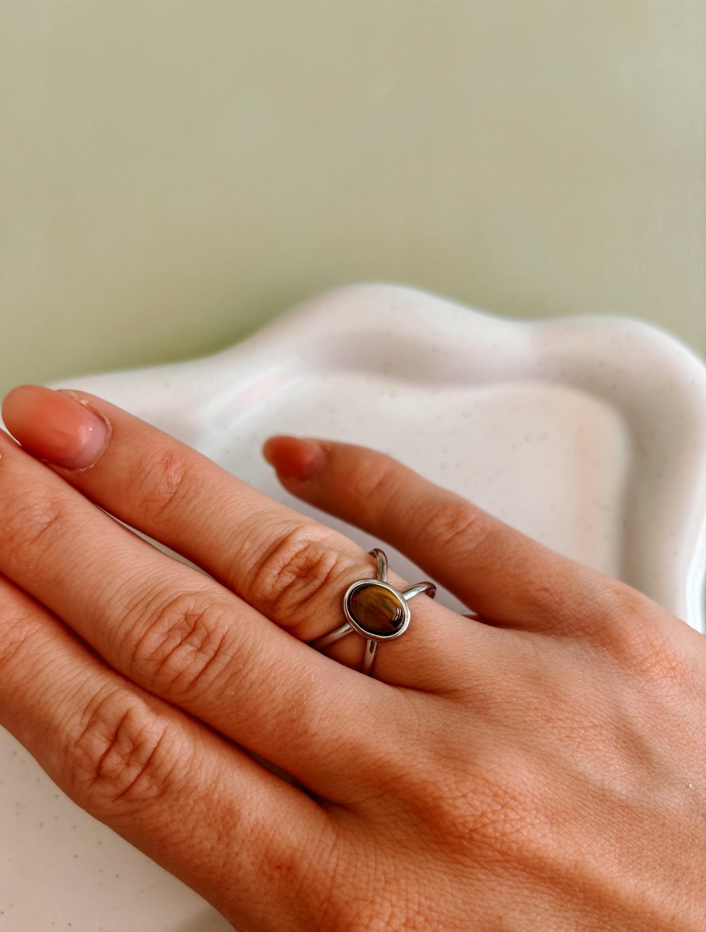 Tigerauge Ring "ALMA"