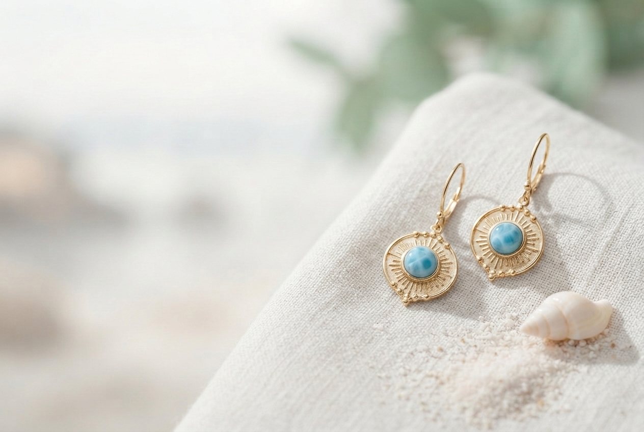 Larimar Ohrringe