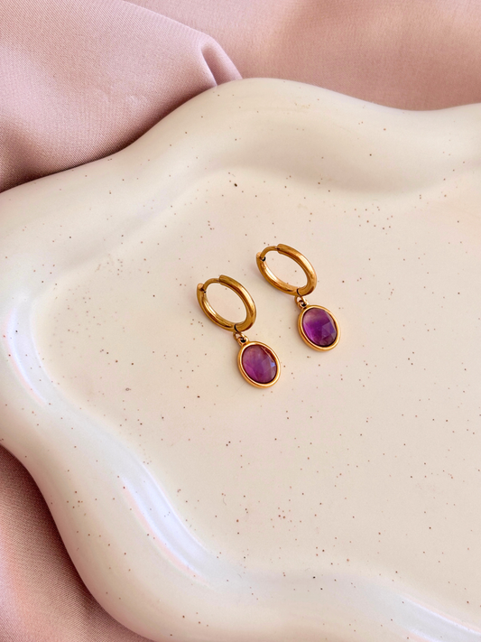 Facettierte Amethyst Ohrringe "SOUL"