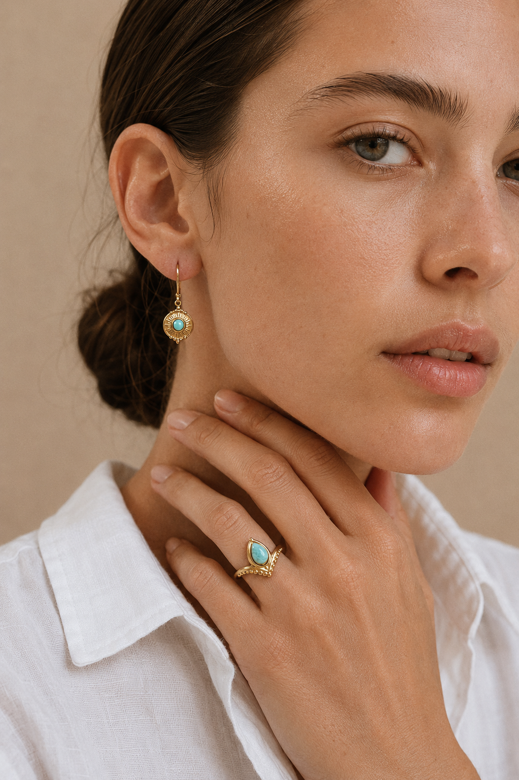 Larimar Ring "WAVE"