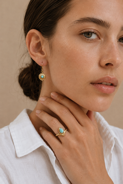 Larimar Ring "WAVE"