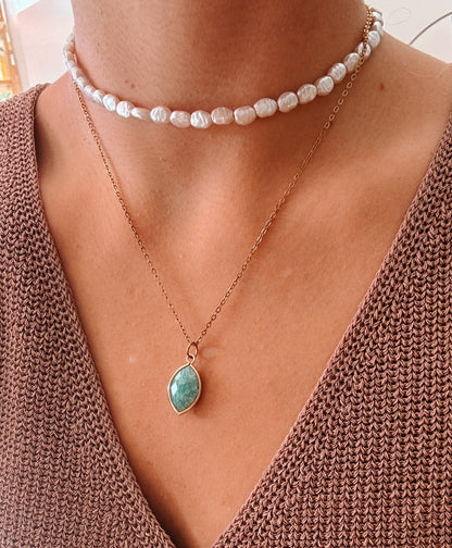 Amazonit Ohrringe "FREYA"