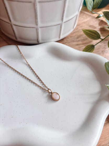 Rosenquarz Creolen "SOUL"