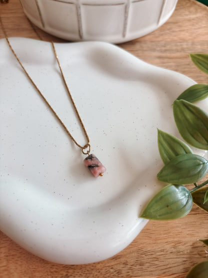 Rhodonit Kette "LYRA"