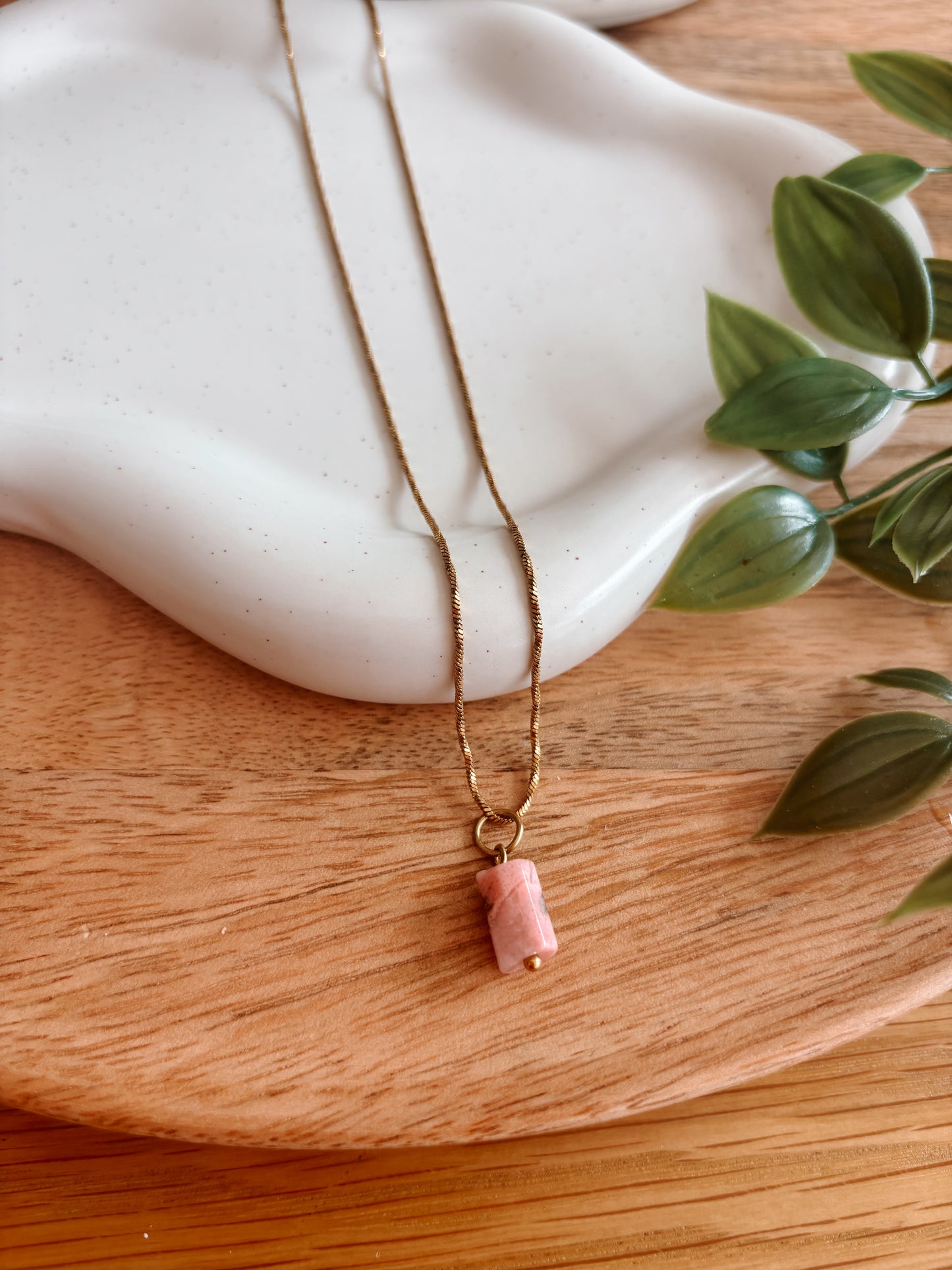 Rhodonit Kette "LYRA"