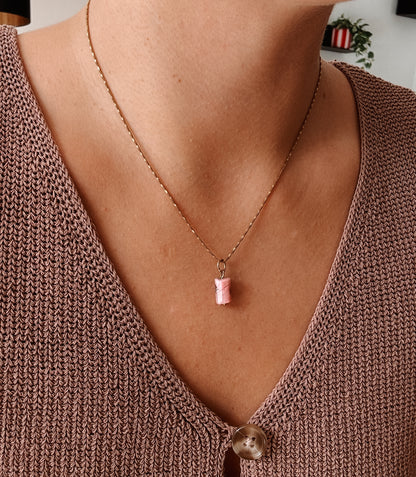 Rhodonit Kette "LYRA"