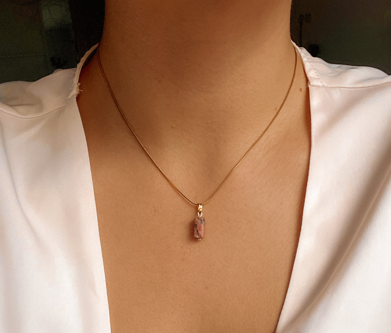 Rhodonit Kette Beispiel Hover