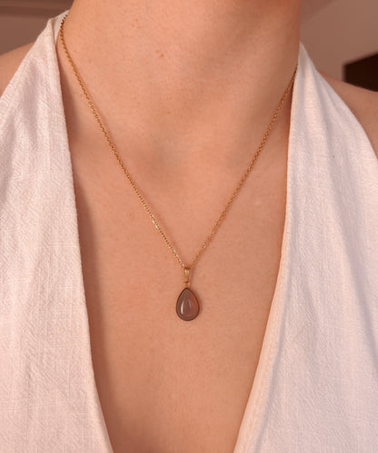Graue Achat Kette "ELA"