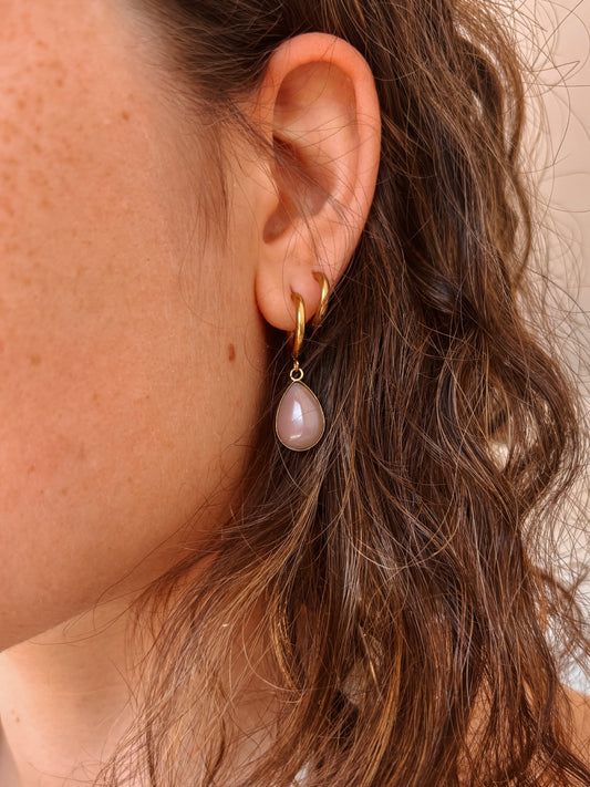 Graue Achat Ohrringe "ELA"