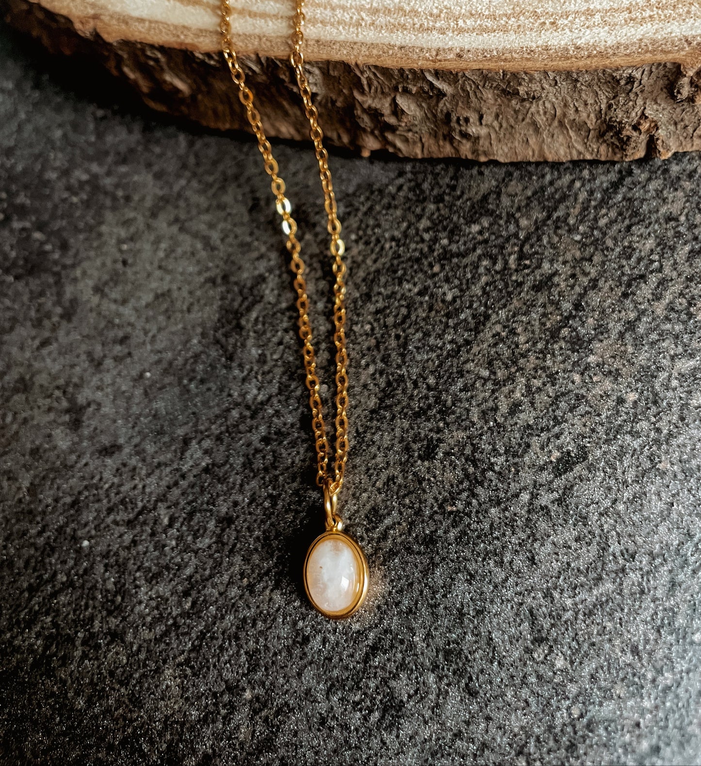 Mondstein Kette "SOUL"