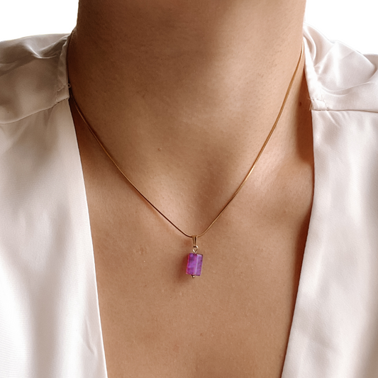 Halskette "LYRA" Amethyst 40cm