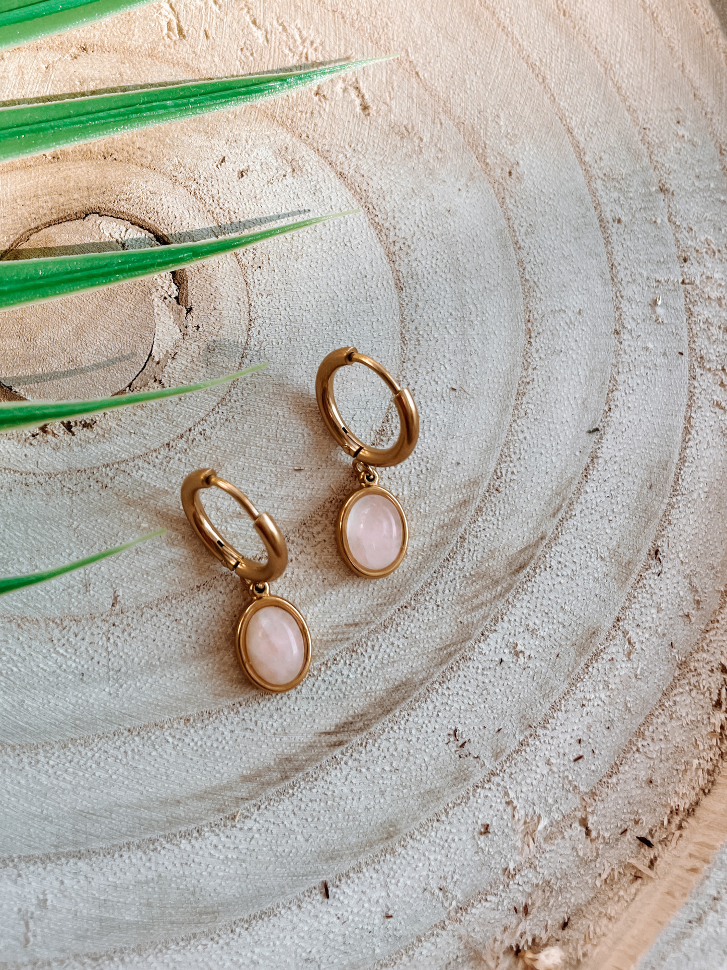 Rosenquarz Creolen "SOUL"