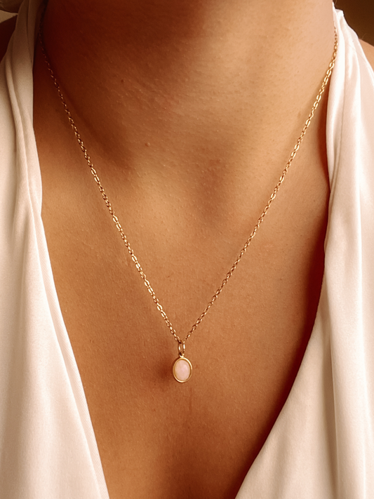 Rosenquarz Kette "SOUL"