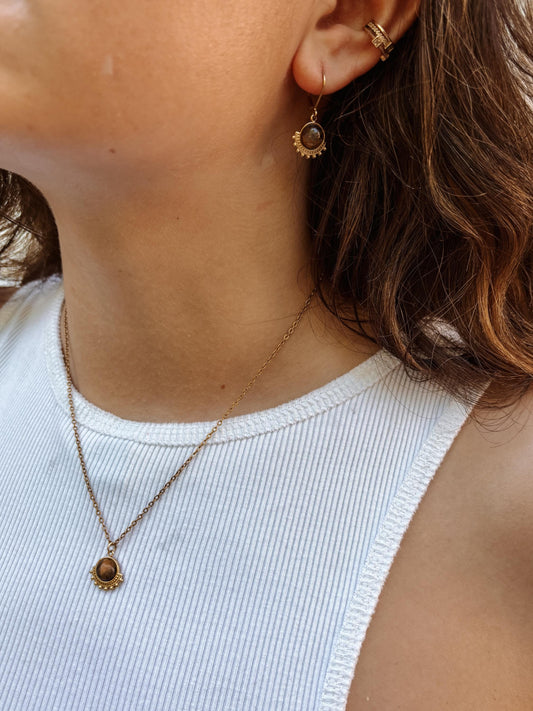 Tigerauge Kette "SOL"