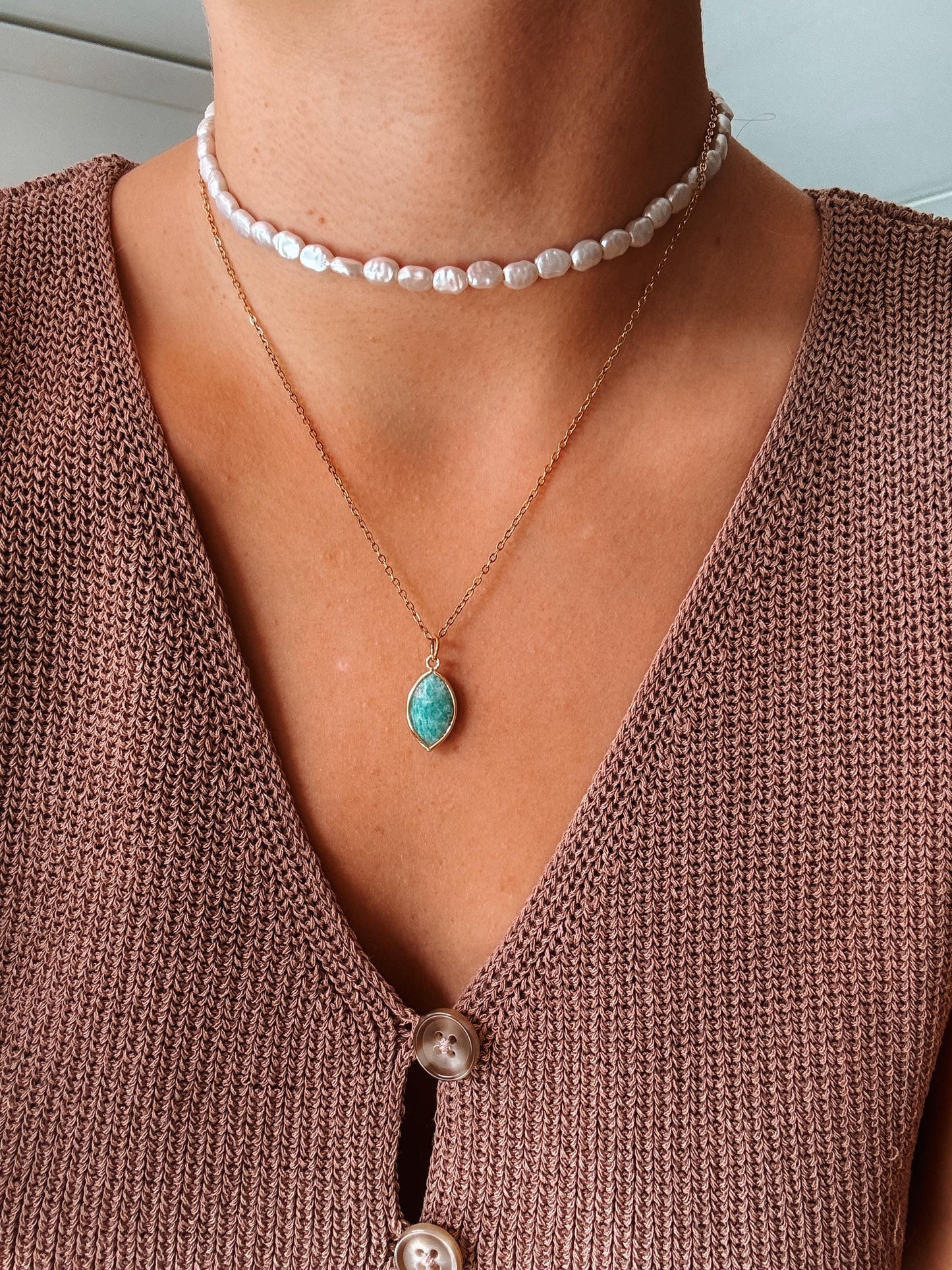Amazonit Kette "FREYA"