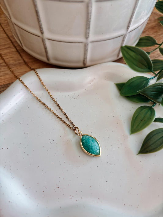 Amazonit Kette "FREYA"
