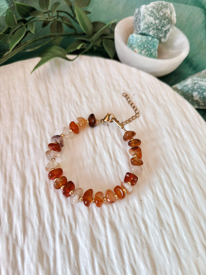 Karneol Armband "PEARL"