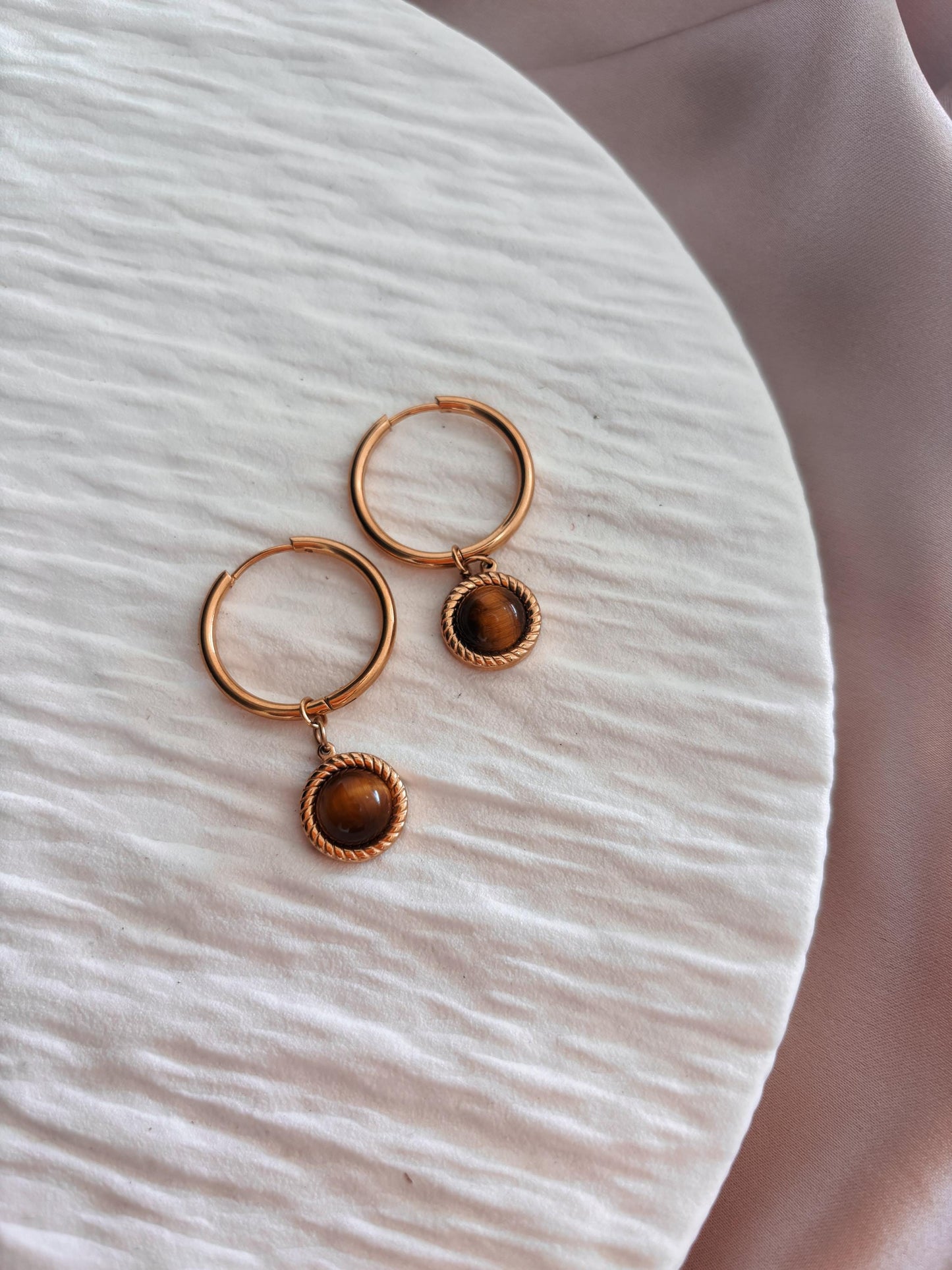 Tigerauge Creolen "VITA"