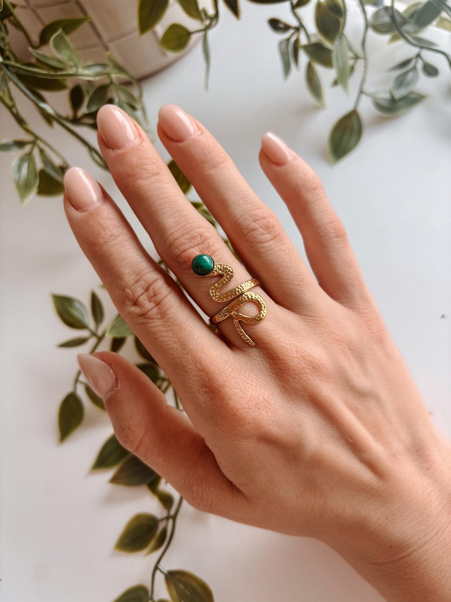 Malachit Ring "MEDUSA"