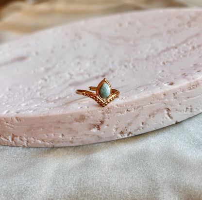 Larimar Ring "WAVE"